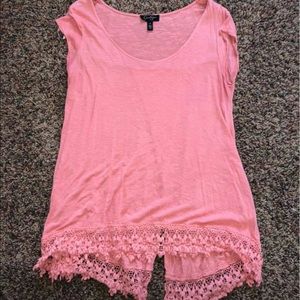 Coral Pink Split back top